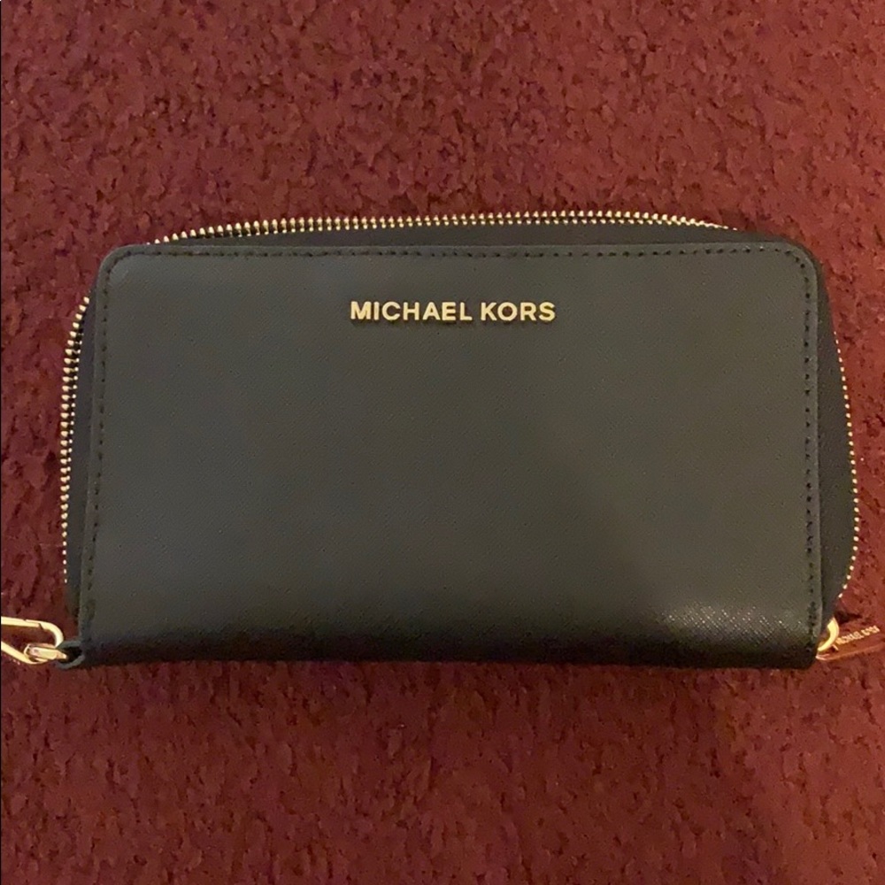 MK Saffiano Leather Continental Wallet